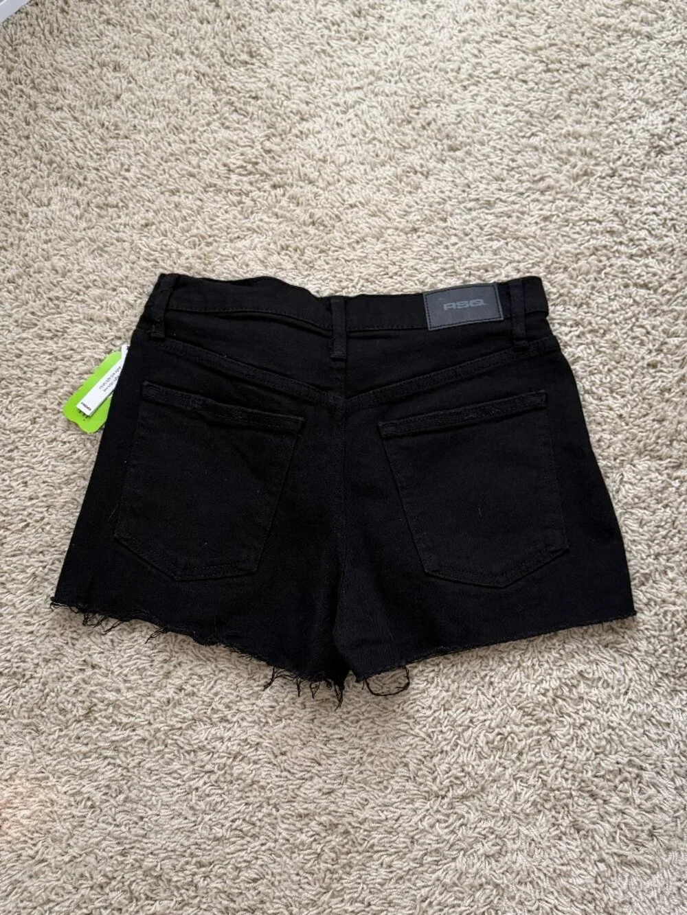 RSQ High Rise Vintage Distressed Denim Shorts Black Size 24 NWT